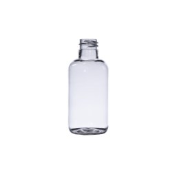 75ml Clear PET Boston Round Bottle, 20/415 Neck